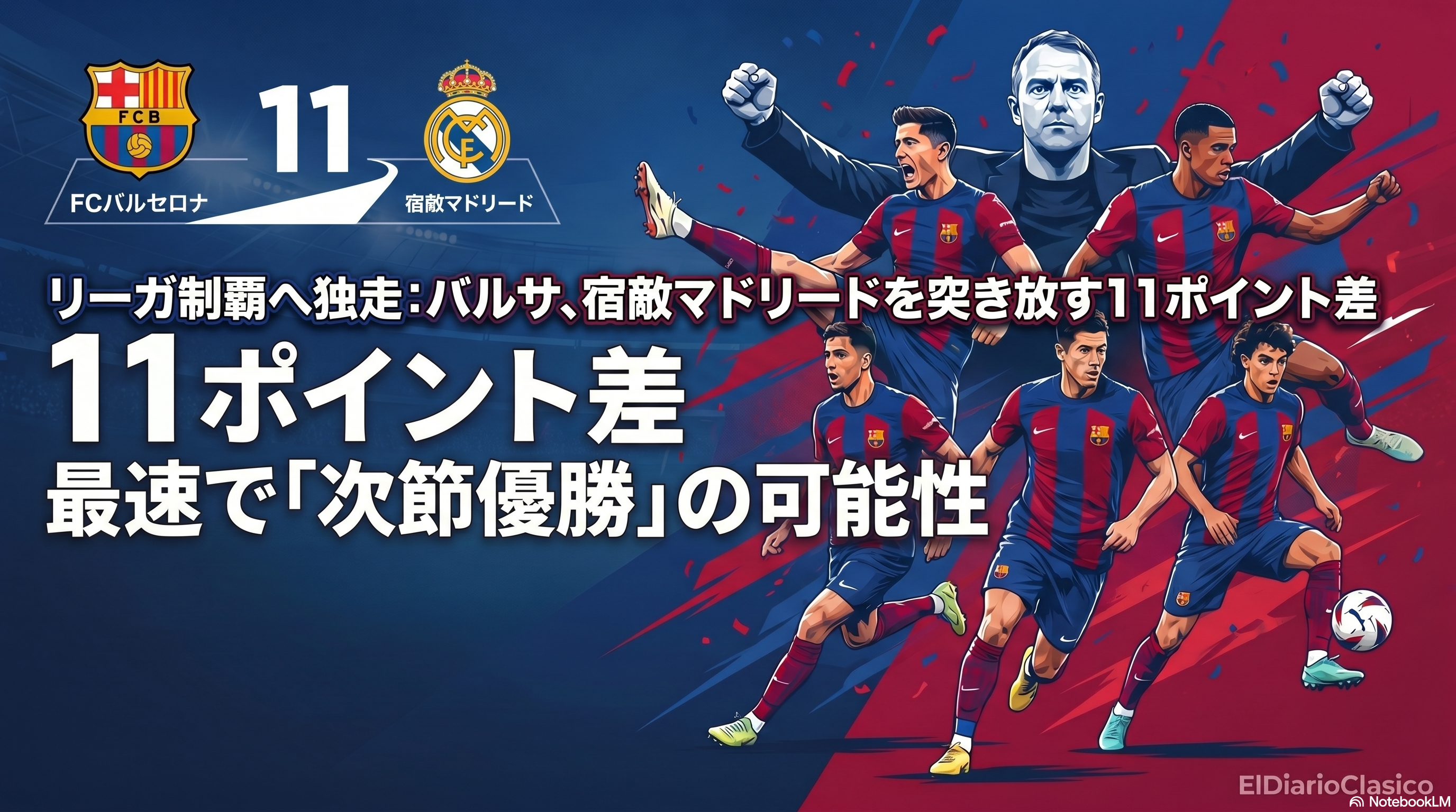 リーガ終盤戦の圧倒的スパートと優勝のシナリオ | FCバルセロナ （2026-04-26 夕） のサムネイル画像