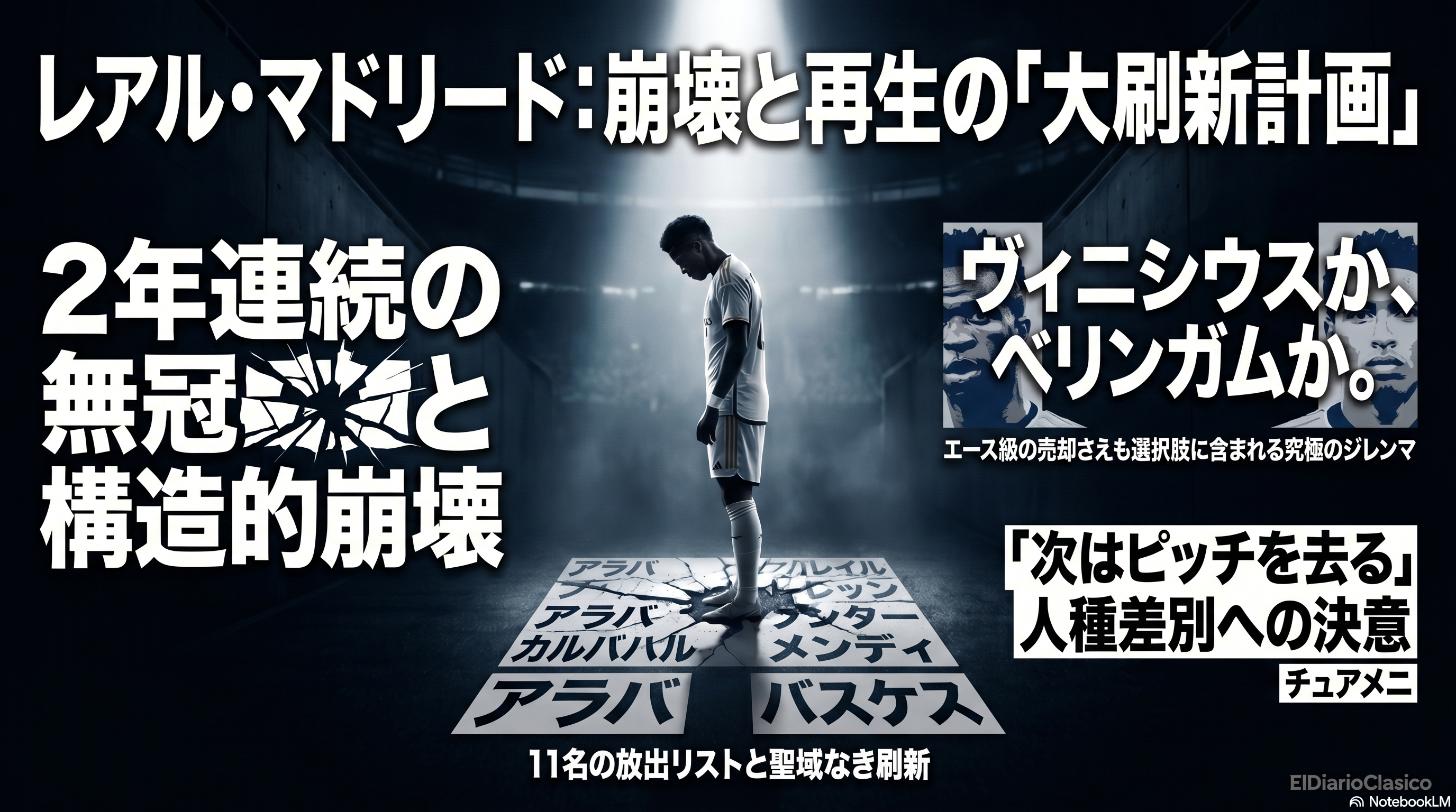 クラブ内部の激震と大刷新計画：ペレス会長のジレンマと11名の放出リスト | レアル・マドリード （2026-04-18 夕） のサムネイル画像