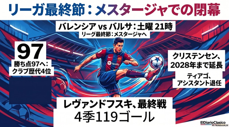 リーグ王者が最終節へ、フリック体制の来季に向けた編成と補強が加速 | FCバルセロナ のサムネイル画像