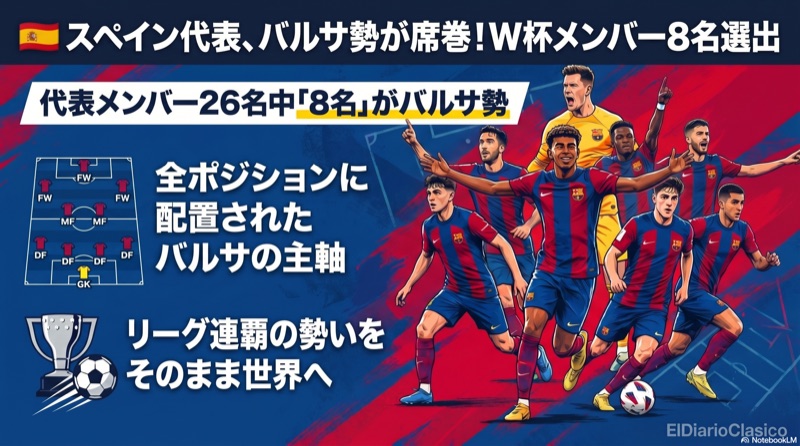 ラ・リーガ連覇のバルサ、W杯代表8名選出と来季に向けた編成の転換期へ | FCバルセロナ のサムネイル画像