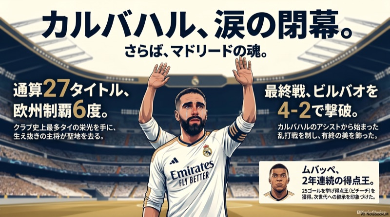 レアル・マドリード、激動の最終戦で勝利しレジェンドとの別れと新体制への転換へ のサムネイル画像