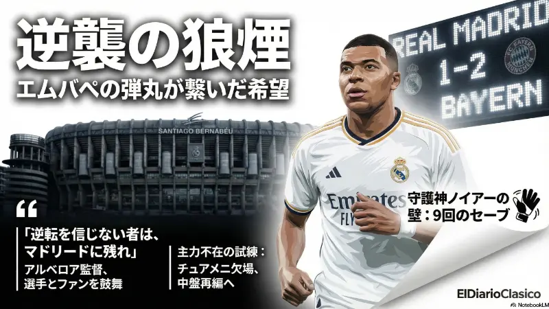 CL 準々決勝第1戦 結果 | レアル・マドリード (2026-04-08 朝) のサムネイル画像