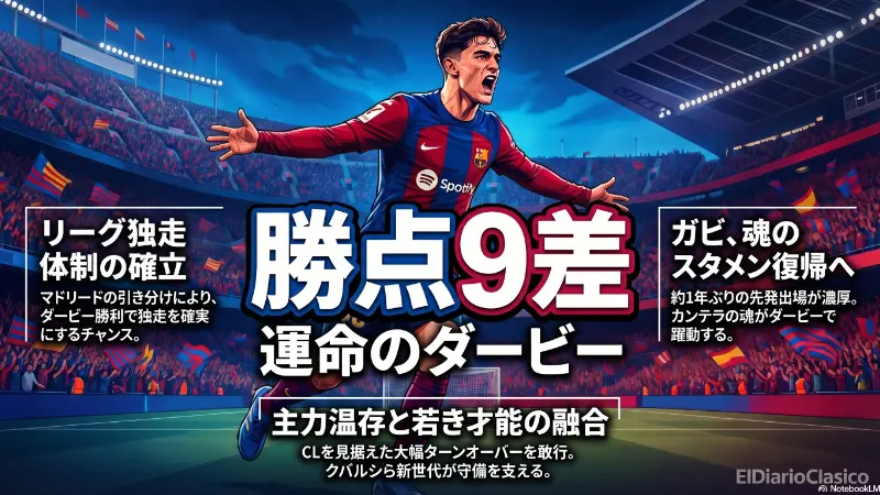 エスパニョールとのダービーとリーグ制覇への道 | FCバルセロナ (2026-04-11 夕) のサムネイル画像