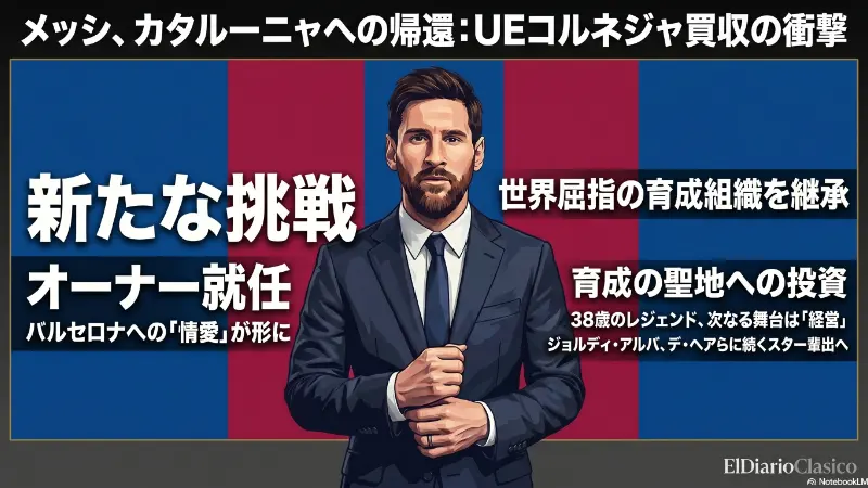 メッシによるUEコルネジャ買収 | ピッチ外ニュース （2026-04-17 朝） のサムネイル画像