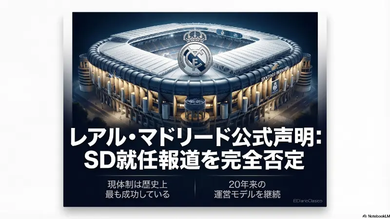 公式声明：スポーツディレクター就任の噂を完全否定 | レアル・マドリード （2026-04-10 夕） のサムネイル画像