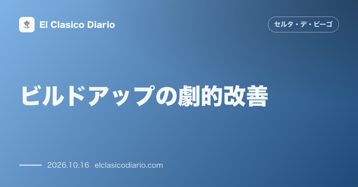 セルタのニュース「ビルドアップの劇的改善 ポイオ出身の若手CBハビ・ロドリゲスが魅せた驚異的データと戦術的インテリジェンス」のアイキャッチ画像