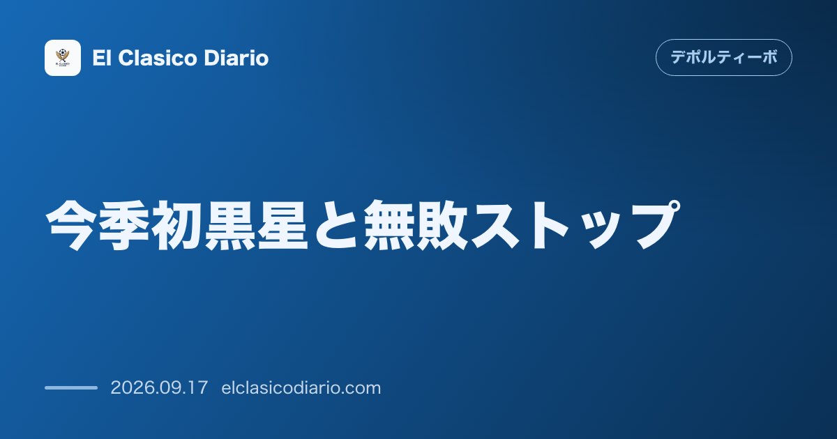 今季初黒星と無敗ストップ リアソールでセビージャに0-1で敗れ開幕からの無敗記録が6節でストップ のサムネイル画像