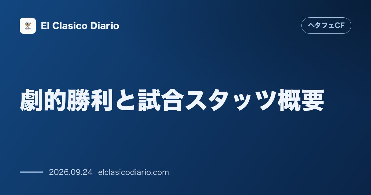 劇的勝利と試合スタッツ概要 ラ・リーガ第7節でマラガCFを1-0で破り代表中断前に価値ある勝ち点3を獲得、アソンの決勝弾とダビド・ソリアの好セー… のサムネイル画像